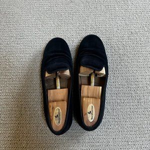 Stubbs & Wootton Black Velvet Slippers